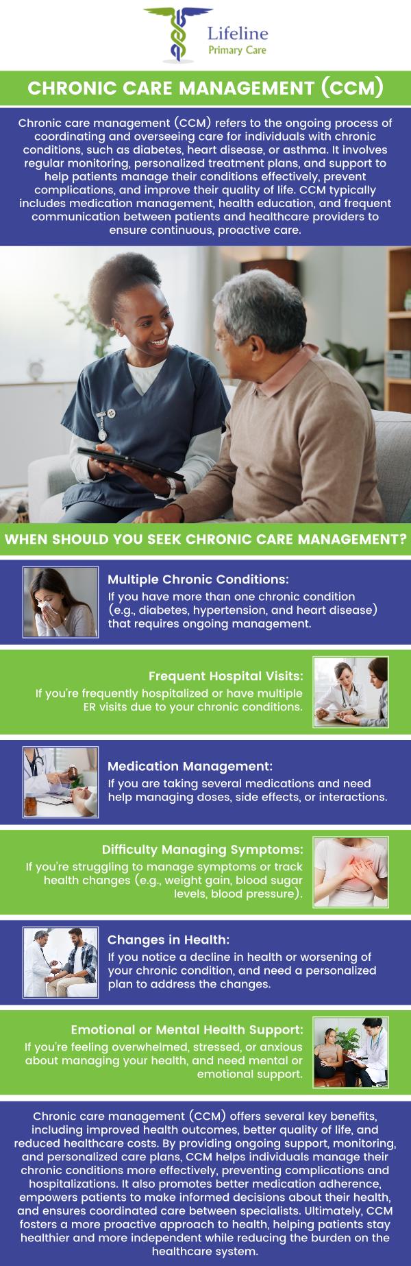 Chronic Care Management is a comprehensive healthcare program designed to support individuals with two or more chronic conditions. Our dedicated team provides personalized, continuous support, helping you navigate your health journey with confidence. We focus on proactive care planning, medication management, and lifestyle guidance to improve your quality of life and reduce the burden of long-term illness. For more information, contact us or request an appointment online. We have convenient locations to serve you in Lilburn Main, Lilburn Extension, Lilburn - Snellville, Norcross, Sandy Springs, Stone Mountain, Duluth, Clarkston, and Suwanee GA.