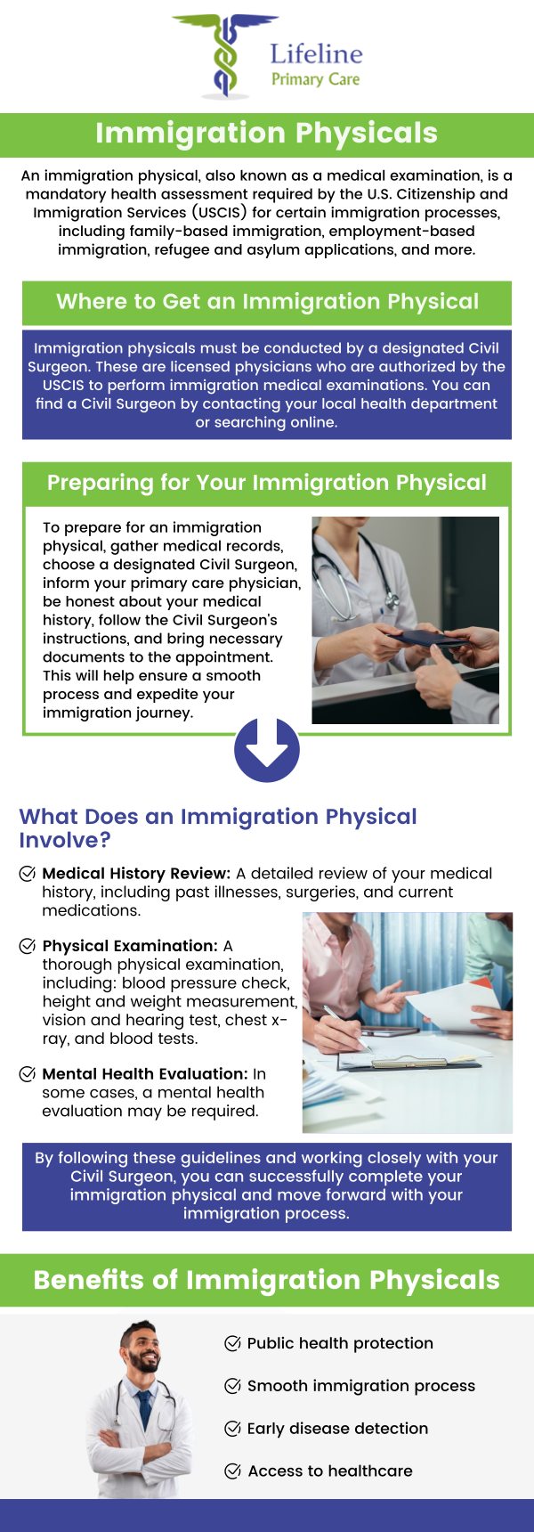 At Lifeline Primary Care, Dr. Aziz Pirani, MD and Dr. Safia Pirani, MD, offer comprehensive and efficient immigration physical exams to ensure all requirements for U.S. permanent residency are met. Our dedicated team guides each applicant through the necessary health screenings, vaccinations, and paperwork with care and expertise. Let us help make your immigration journey as smooth and stress-free as possible. For more information, contact us or request an appointment online. We have convenient locations to serve you in Lilburn Main, Lilburn Extension, Lilburn - Snellville, Norcross, Sandy Springs, Stone Mountain, Duluth, Clarkston, and Suwanee GA. At Lifeline Primary Care, Dr. Aziz Pirani, MD and Dr. Safia Pirani, MD, offer comprehensive and efficient immigration physical exams to ensure all requirements for U.S. permanent residency are met. Our dedicated team guides each applicant through the necessary health screenings, vaccinations, and paperwork with care and expertise. Let us help make your immigration journey as smooth and stress-free as possible. For more information, contact us or request an appointment online. We have convenient locations to serve you in Lilburn Main, Lilburn Extension, Lilburn - Snellville, Norcross, Sandy Springs, Stone Mountain, Duluth, Clarkston, and Suwanee GA.