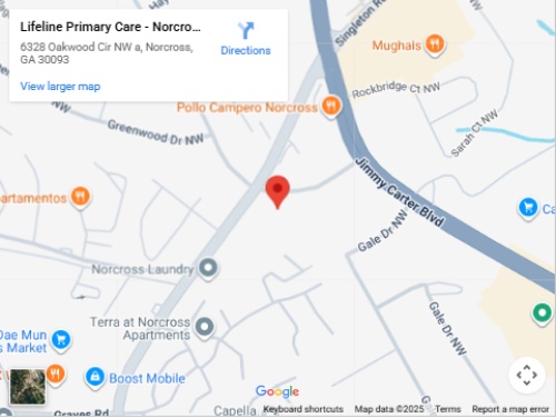 Get Directions to Lifeline Primary Care in Norcross, GA