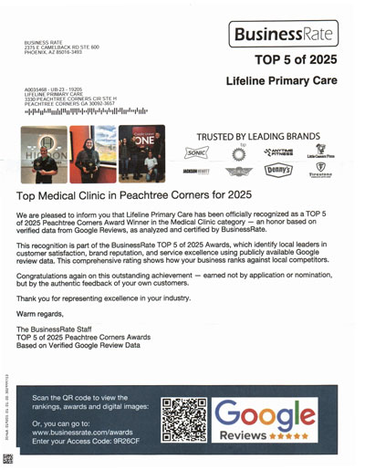 Award Winning Care at Lifeline Primary Care in Lilburn Main, Lilburn Main Extension, Lilburn – Snellville, Sandy Springs, Stone Mountain, Duluth, Clarkston, Suwanee, and Norcross GA